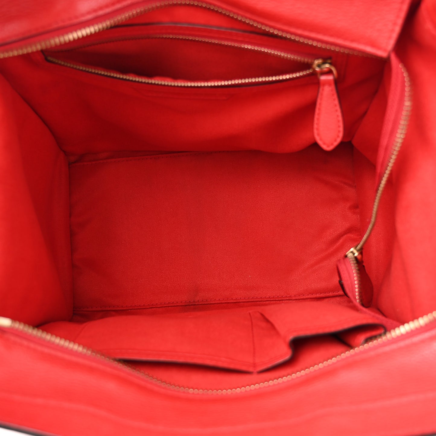 Drummed Calfskin Mini Luggage Coquelicot