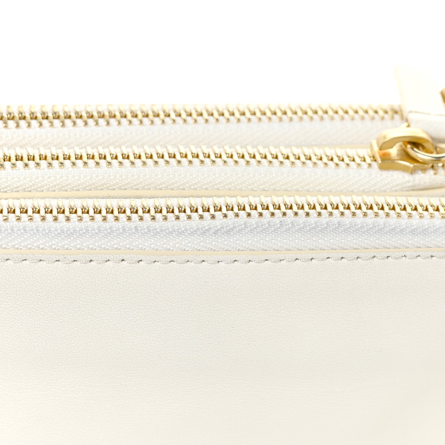 Lambskin Large Trio Crossbody Bag White