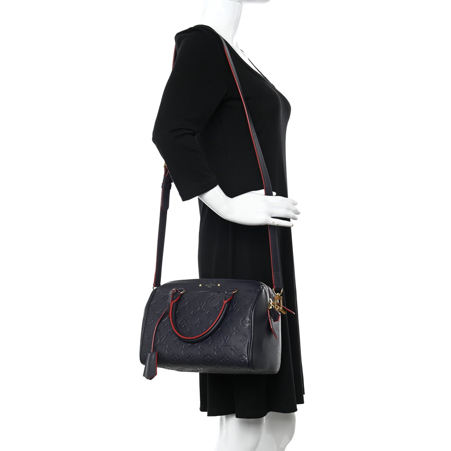 Louis Vuitton Empreinte Speedy Bandouliere 25 NM Marine Rouge 2 of 10