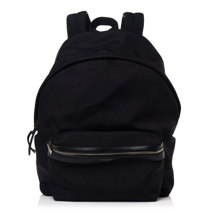 Saint Laurent Canvas City Backpack Black 1 of 11