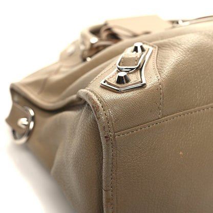 Balenciaga Chevre Silver Metallic Edge Hardware City Beige Dune Argille 9 of 16