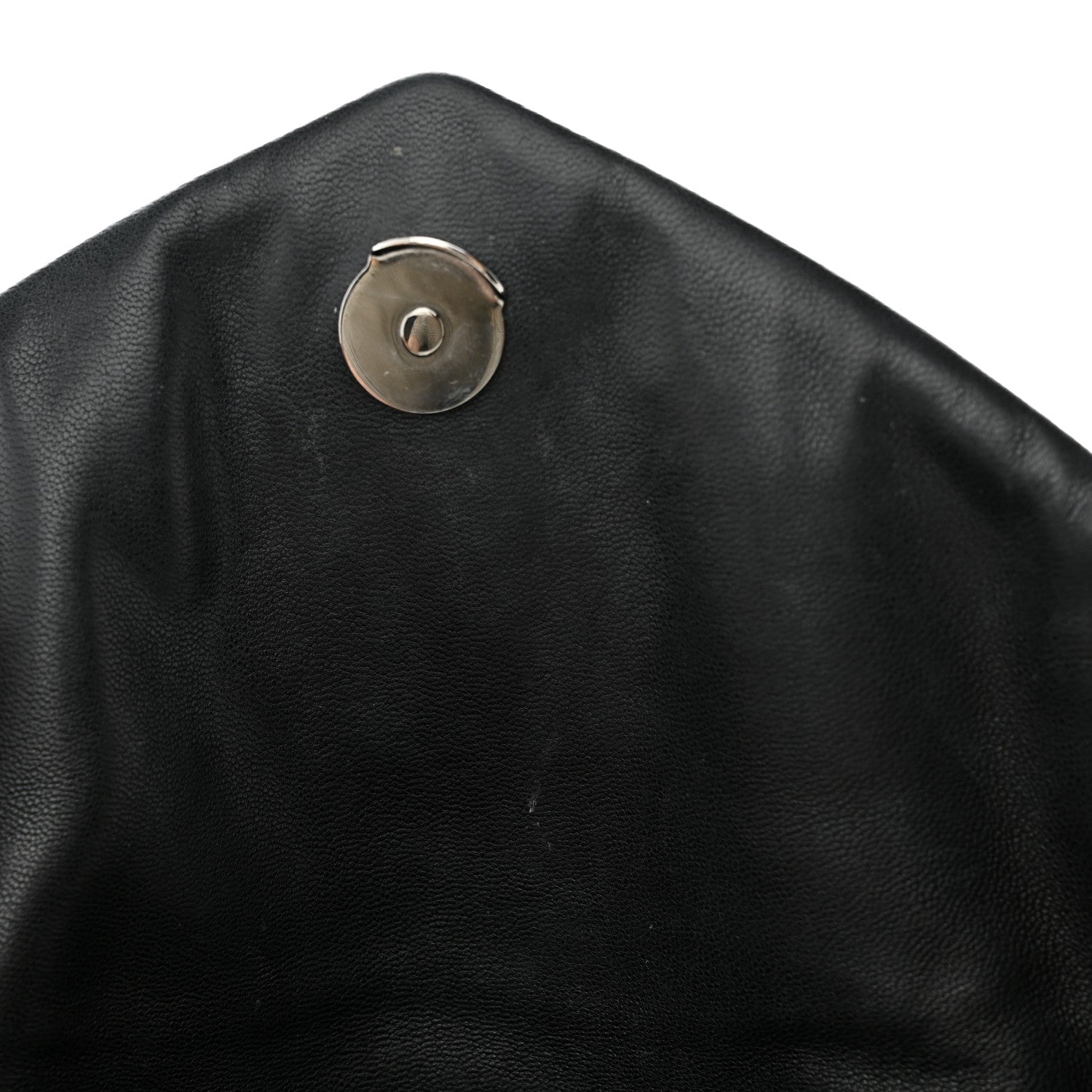 Saint Laurent Lambskin Quilted Monogram Monochrome Medium Loulou Puffer Chain Satchel Black 16 of 17