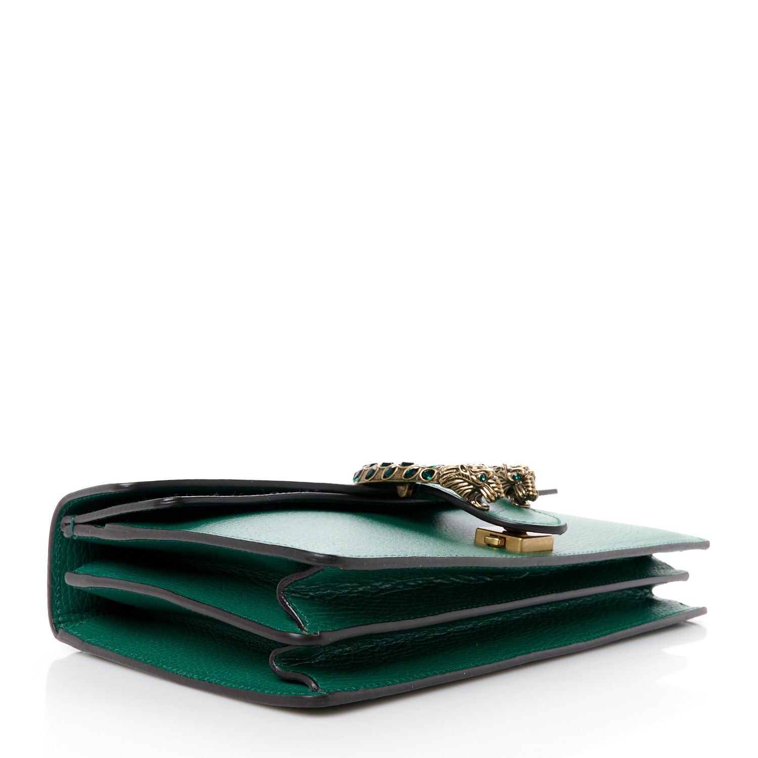 Gucci Pebbled Calfskin Small Dionysus Shoulder Bag Emerald 4 of 12