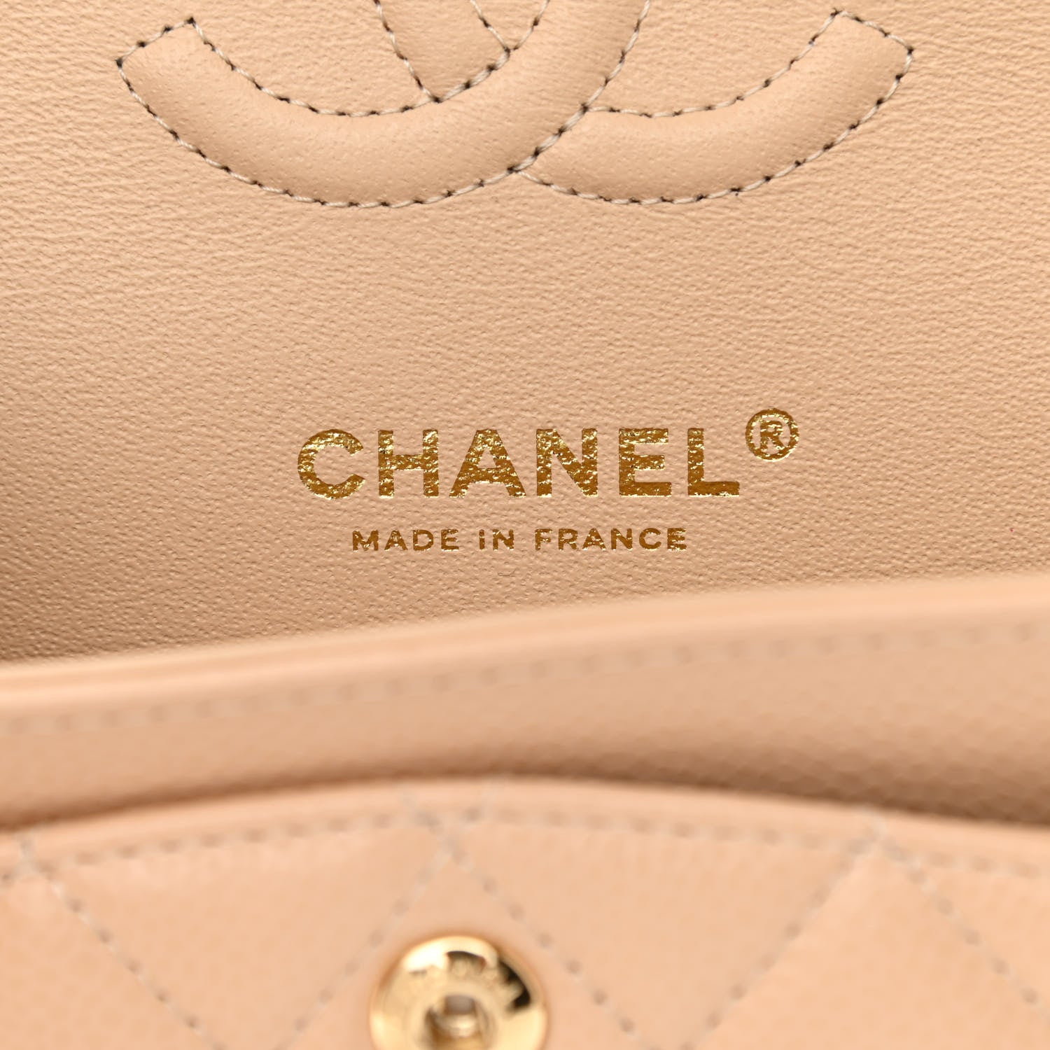 Chanel Caviar Quilted Small Double Flap Beige 6 of 11