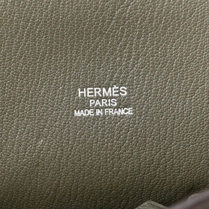 Hermes Taurillon Clemence Jypsiere 34 Vert De Gris 6 of 13
