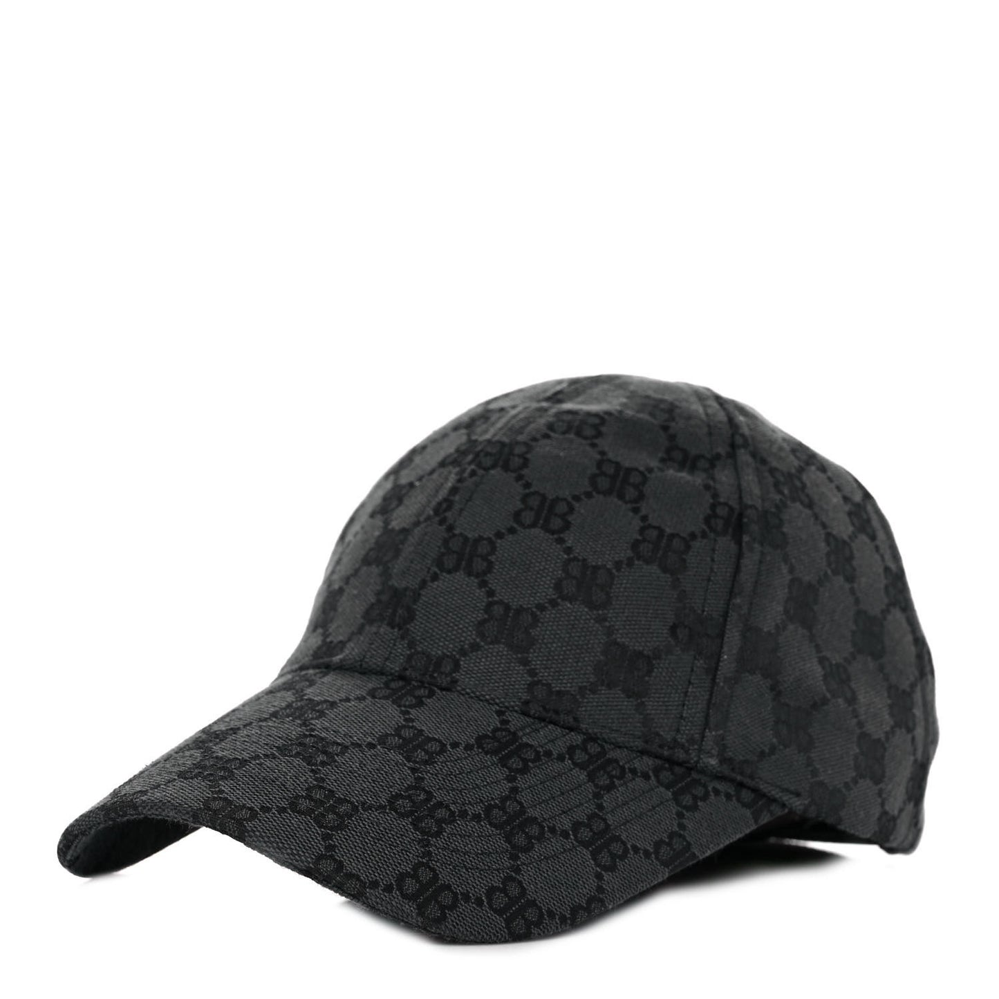 X BALENCIAGA BB Monogram Baseball Hat S Black