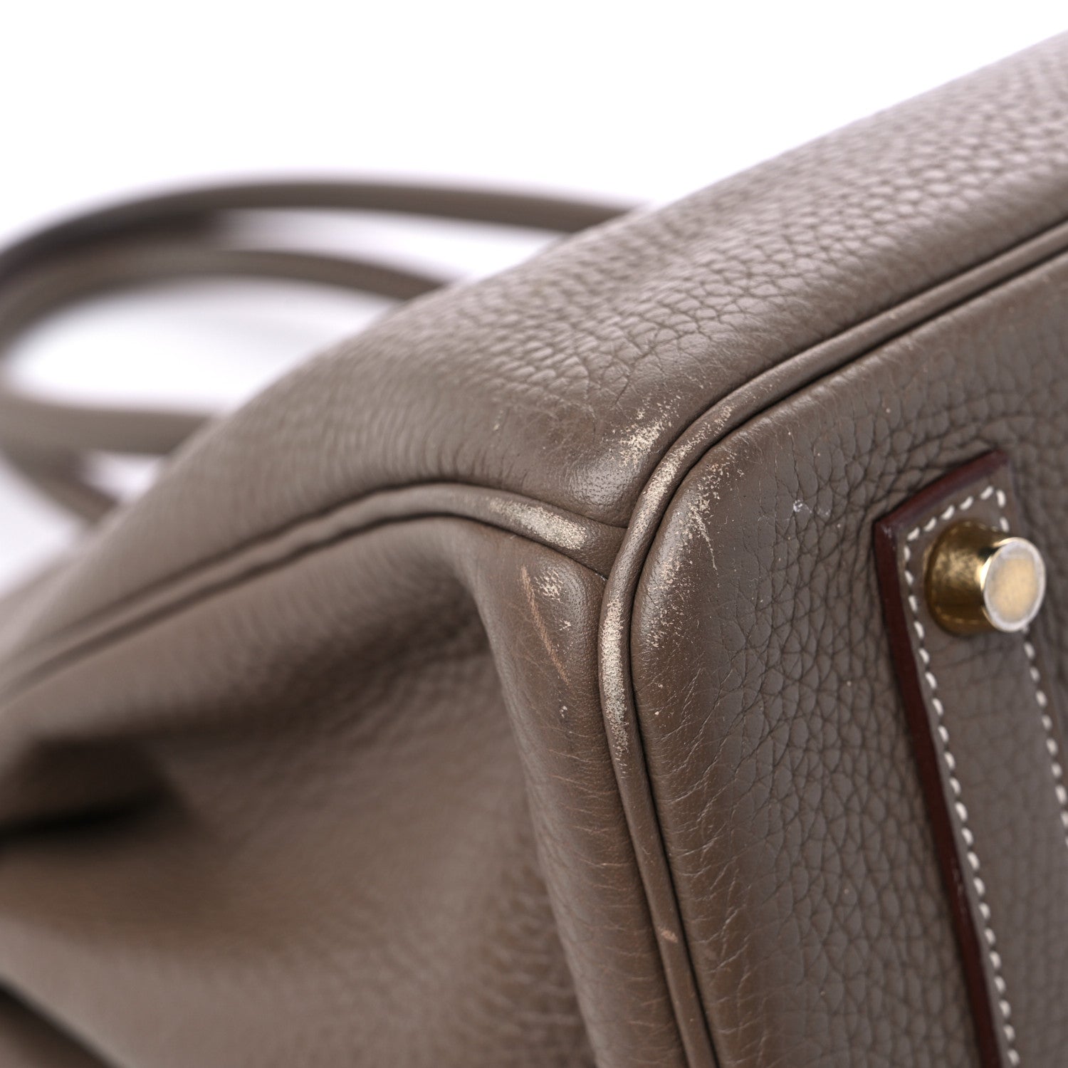 Hermes Taurillon Clemence Birkin 35 Etoupe 9 of 17
