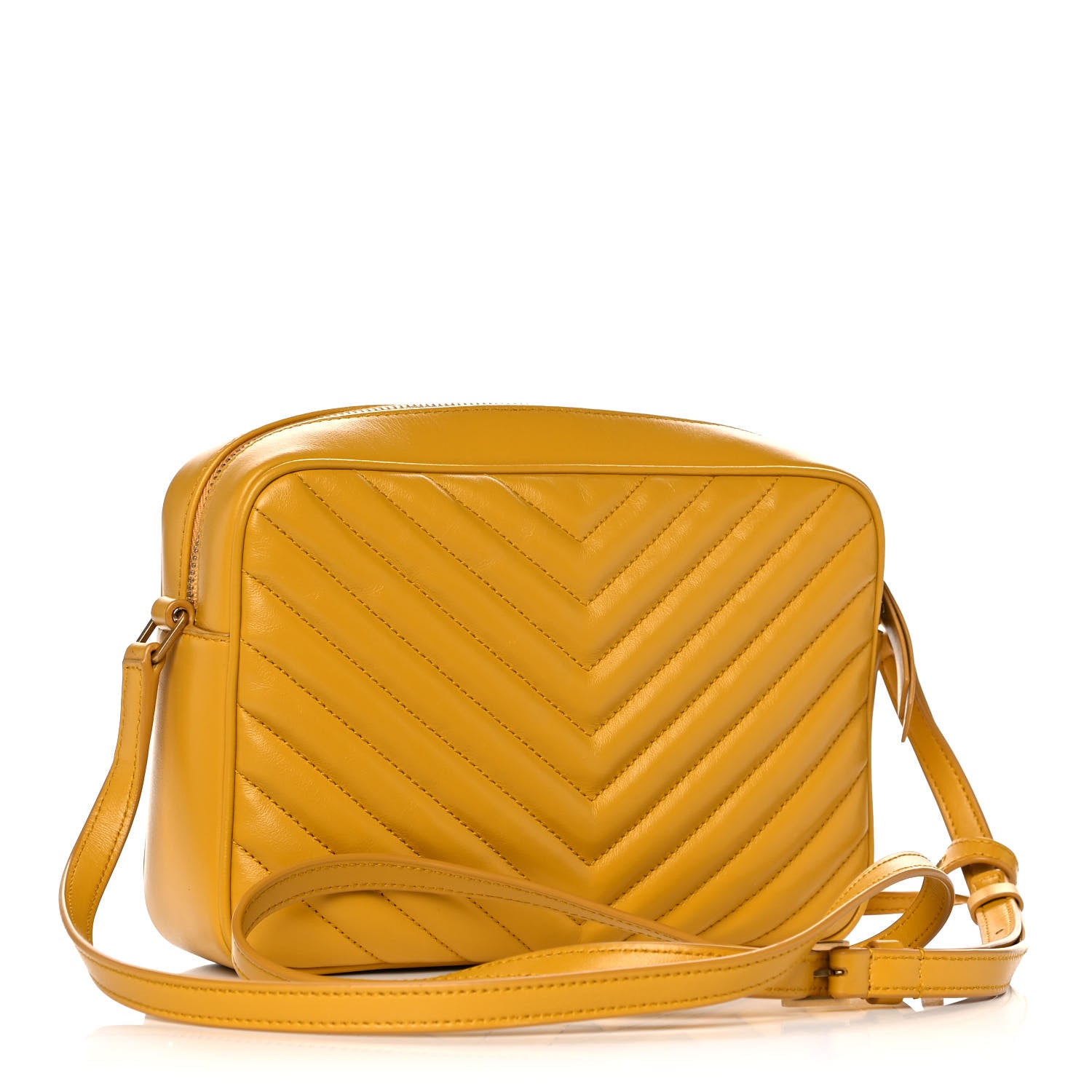 Saint Laurent Calfskin Matelasse Monogram Lou Camera Bag Safran 2 of 10