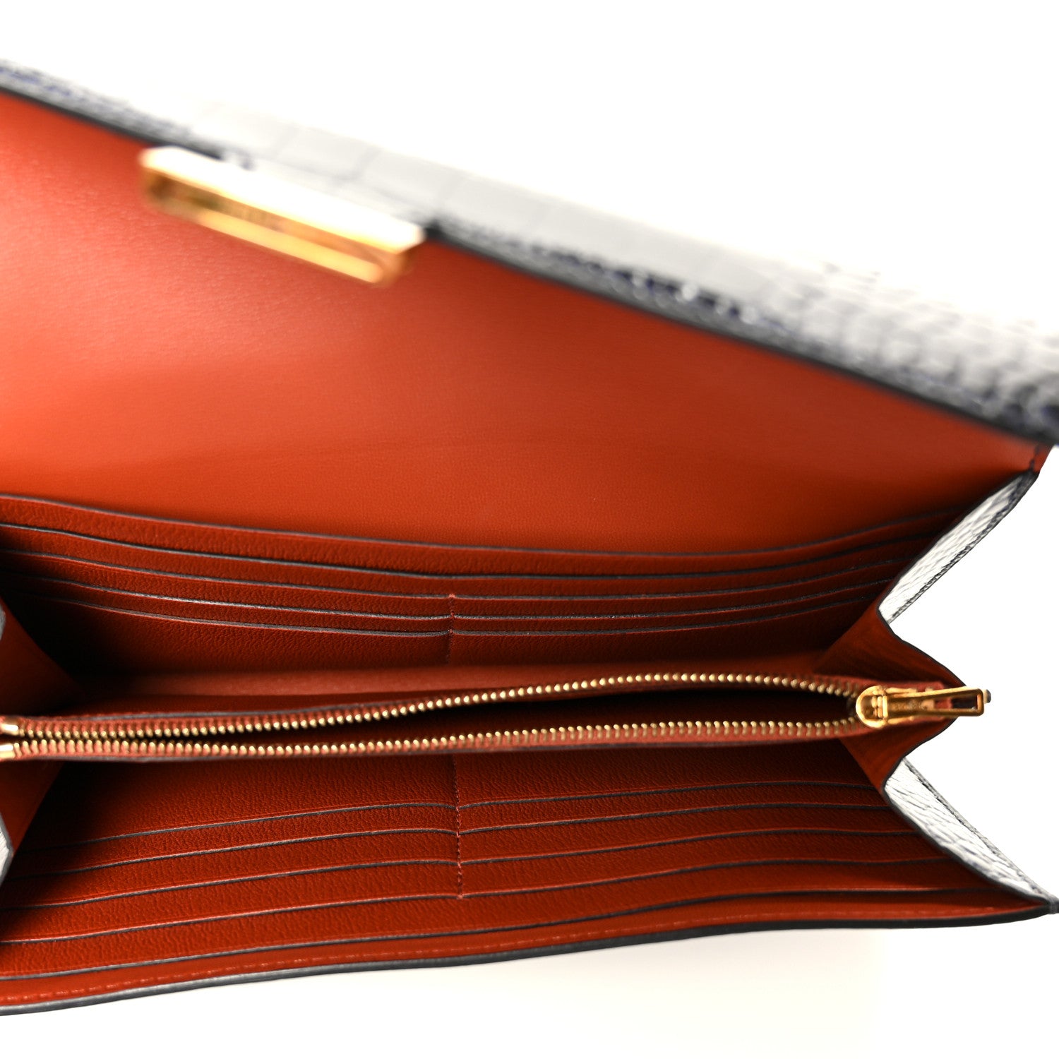 Hermes Shiny Alligator Constance Long Wallet 5 of 10