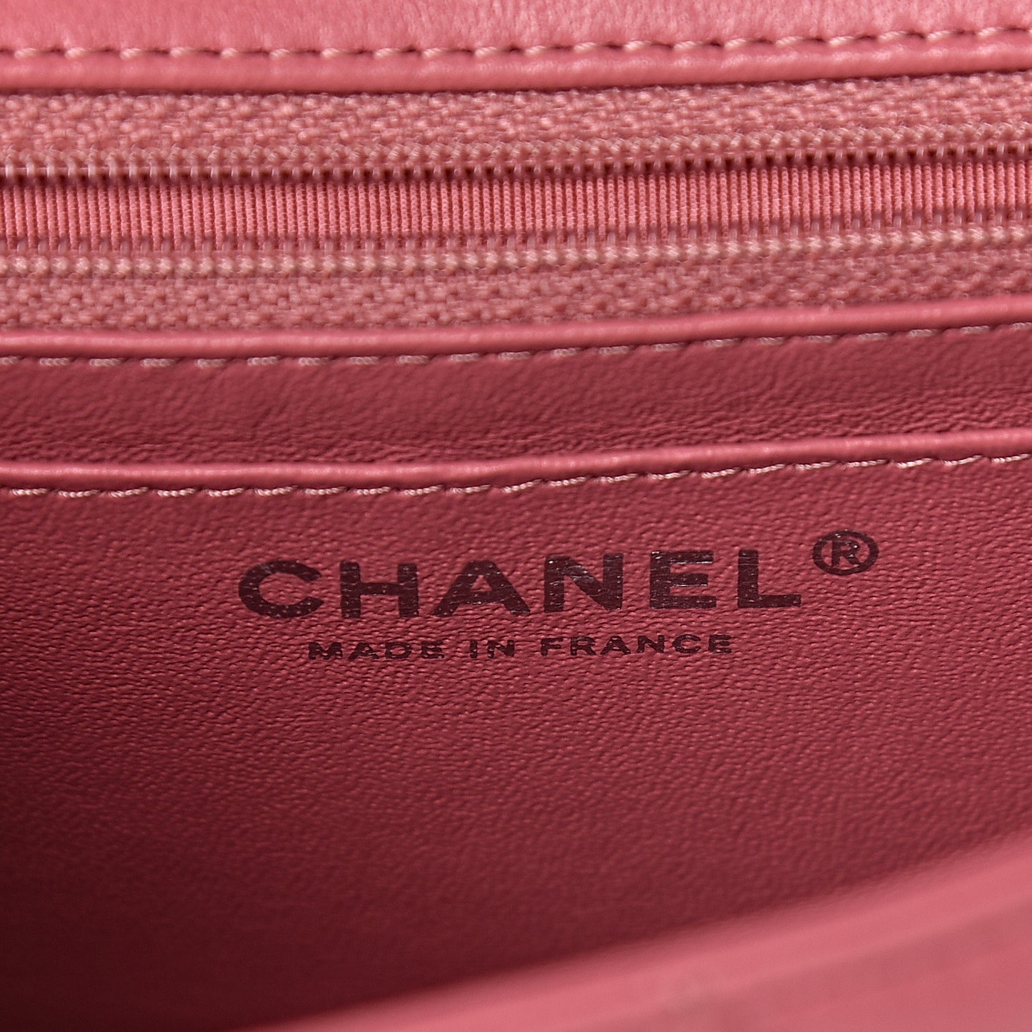 Lambskin Quilted Mini Rectangular Flap Pink