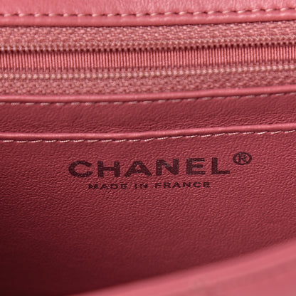 Chanel Lambskin Quilted Mini Rectangular Flap Pink 6 of 10