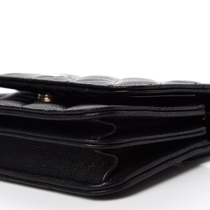 Chanel Caviar Quilted Mini Wallet On Chain WOC Black 7 of 10