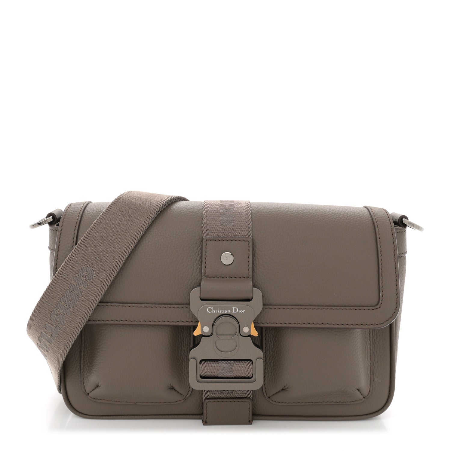Christian Dior Grained Calfskin Hit The Road Bag Dark Green 1 of 10