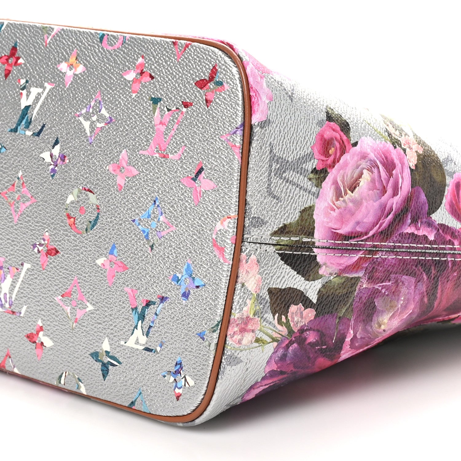 Louis Vuitton Metallic Monogram LV Garden Neverfull MM Silver 10 of 10