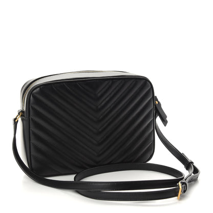 Saint Laurent Calfskin Matelasse Monogram Lou Camera Bag Black 3 of 9