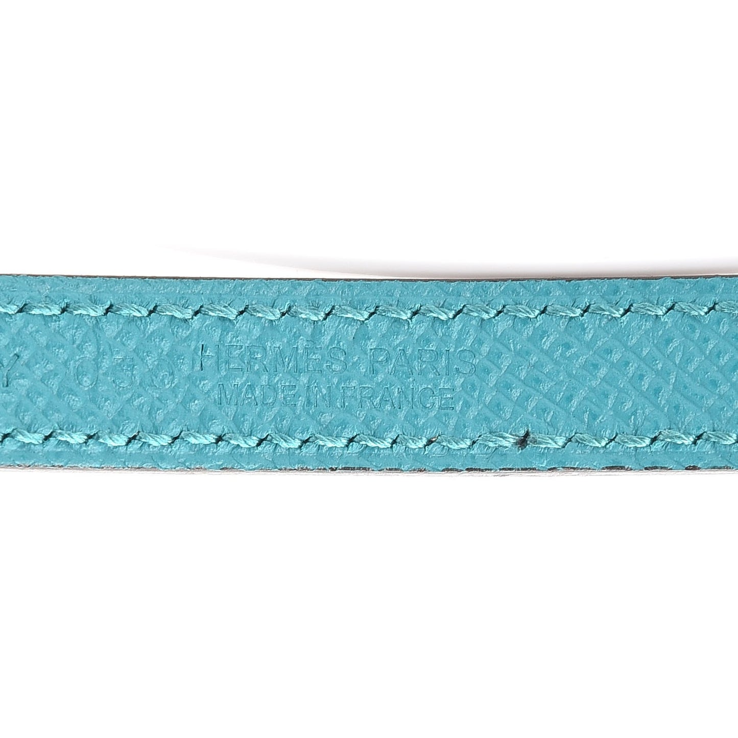 Swift Epsom 13mm Romance Belt 75 Gold Bleu Paon