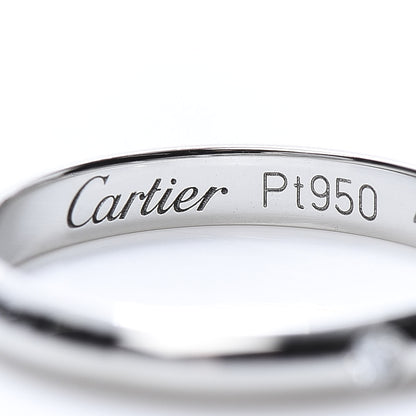 Cartier Platinum Diamond 2.4mm 1895 Wedding Band Ring 49 4.75 5 of 5