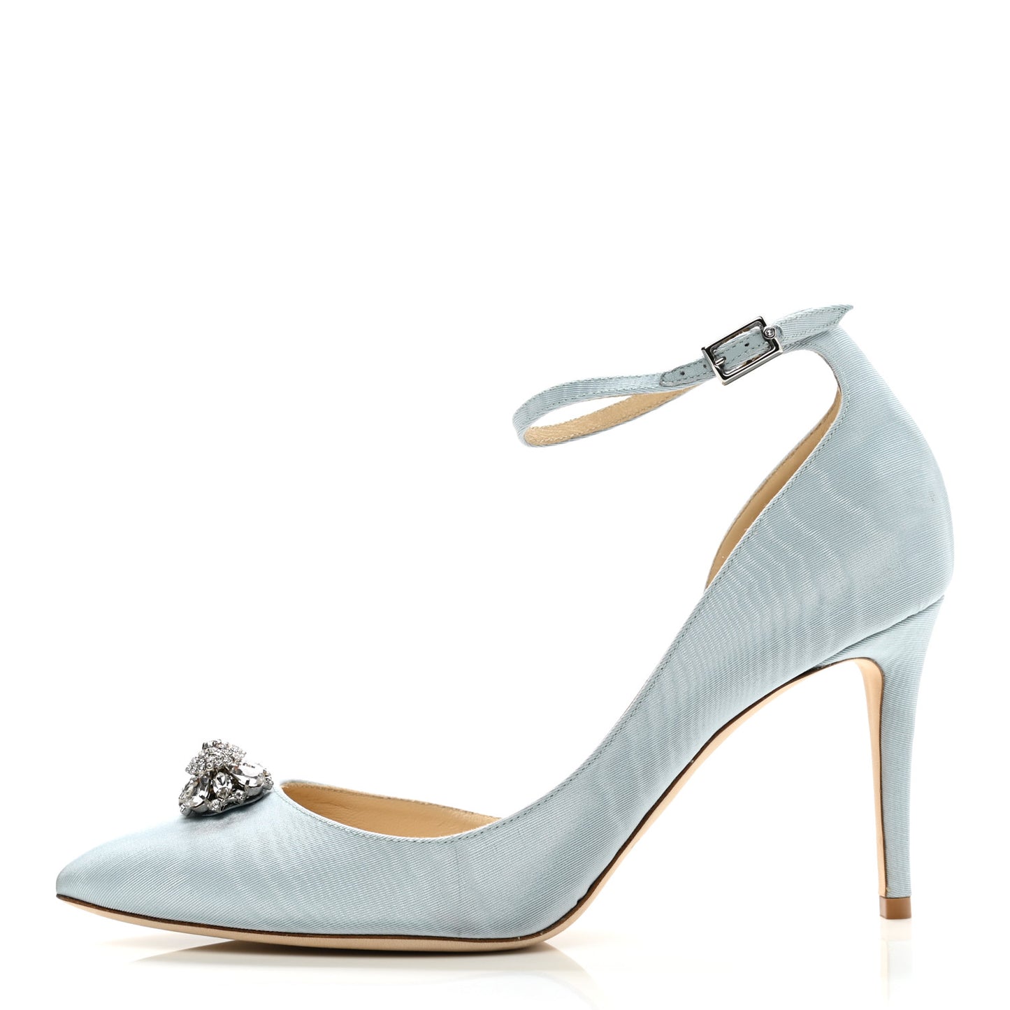 Moire Fabric Crystal Lucy 85 Pumps 39.5 Something Blue