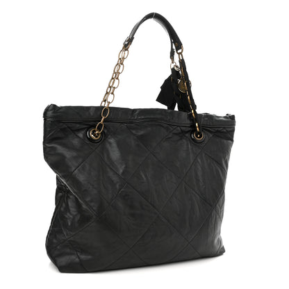 Lanvin Lambskin Quilted Large Amelia Tote Black 3 of 9