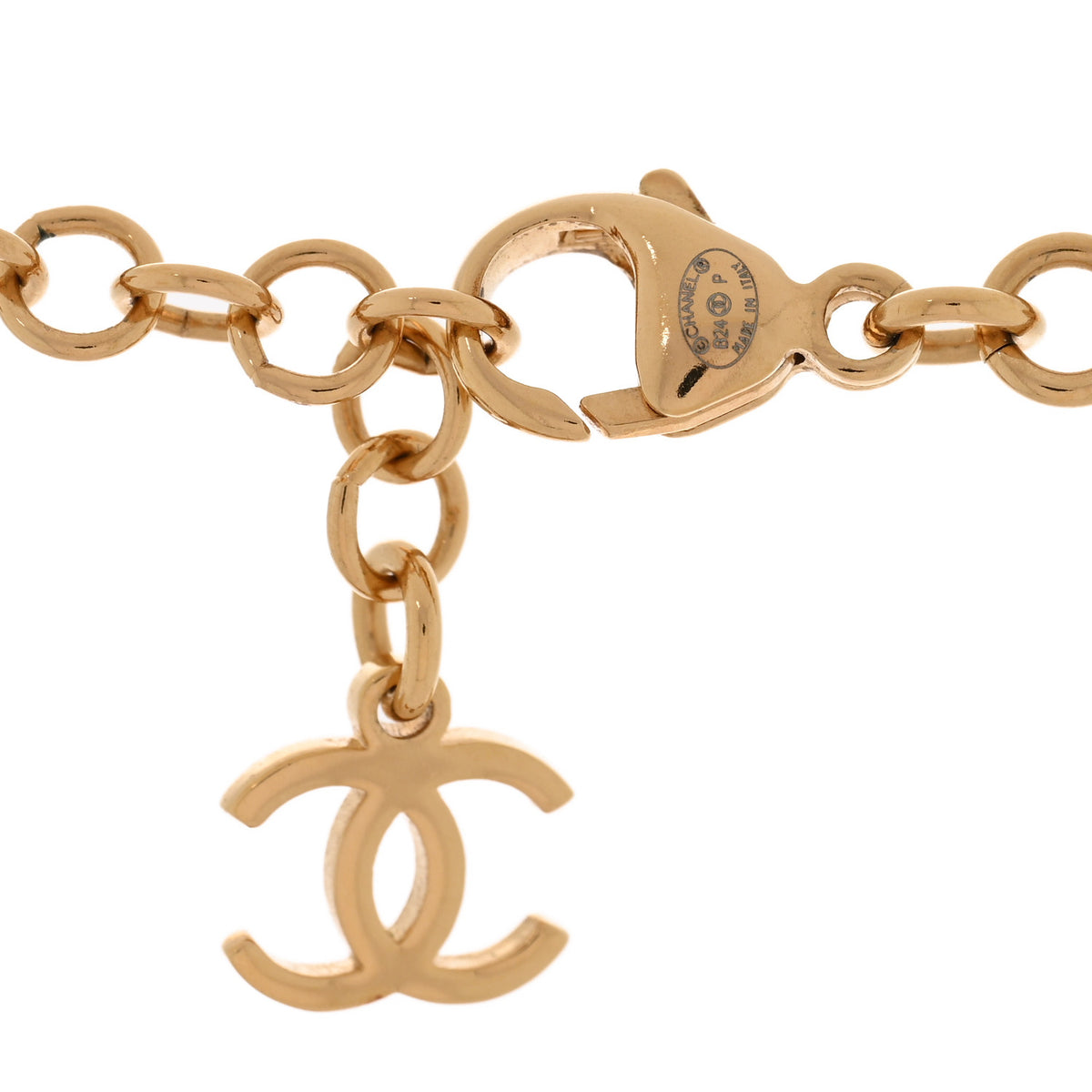 Chanel Metal Enamel CC Squares Choker Gold White Black 4 of 4