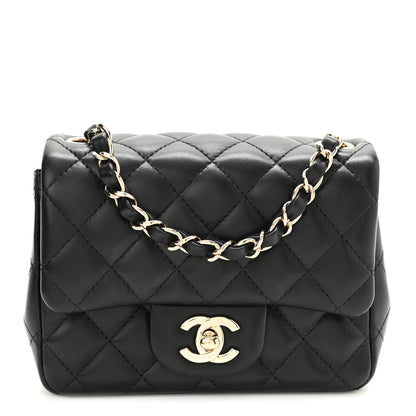 Chanel Lambskin Quilted Mini Square Flap Black 1 of 10