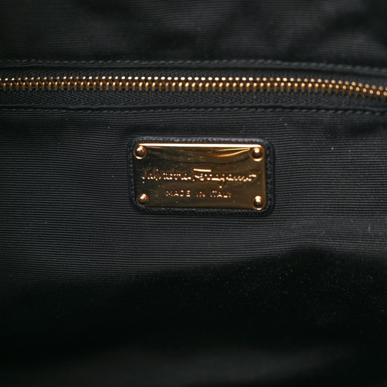 Salvatore Ferragamo Grained Calfskin Gancino Bucket Bag Black 6 of 9
