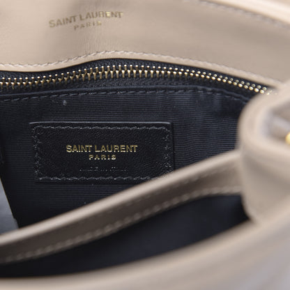 Saint Laurent Calfskin Y Quilted Monogram Toy Loulou Crossbody Bag Dark Beige 7 of 11