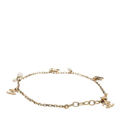Chanel Pearl CC Chain Anklet Gold 3 of 5