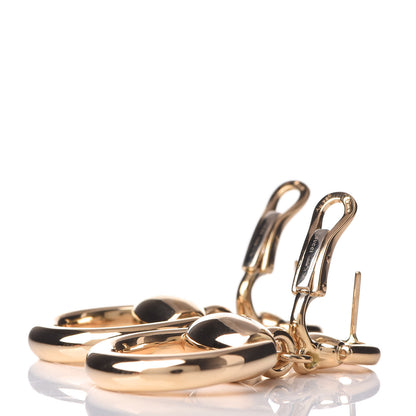 Gucci 18K Yellow Gold Horsebit Drop Earrings 3 of 5