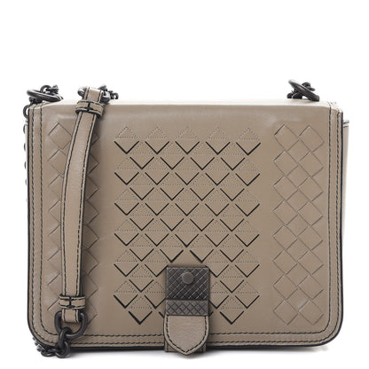 Bottega Veneta Nappa Intrecciato Small Runway Shoulder Bag Steel 1 of 10