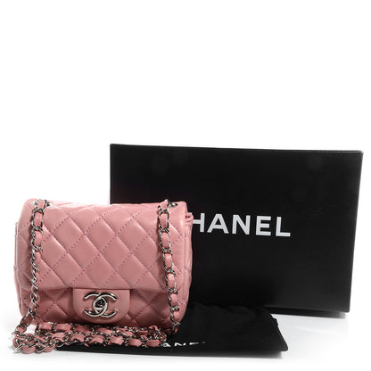 Chanel Lambskin Quilted Mini Square Flap Light Pink 6 of 10