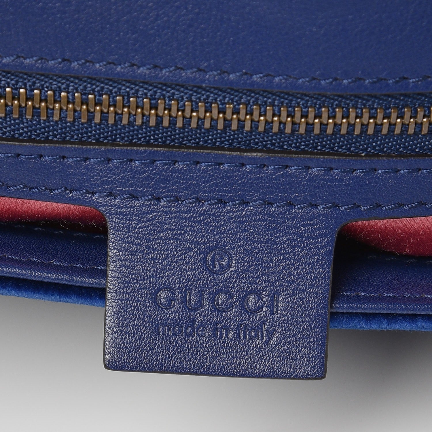 Gucci Velvet Matelasse Medium GG Marmont Shoulder Bag Cobalt Blue 6 of 7
