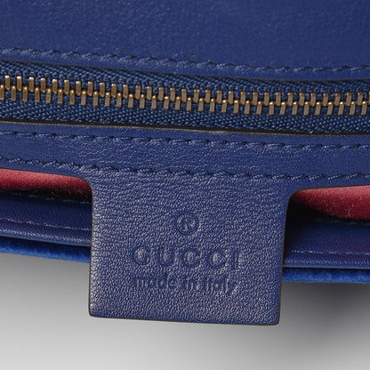 Gucci Velvet Matelasse Medium GG Marmont Shoulder Bag Cobalt Blue 6 of 7