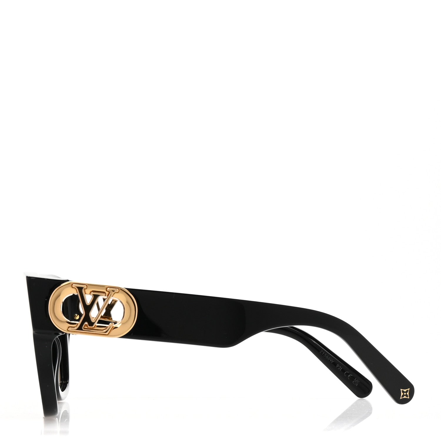 Louis Vuitton Acetate LV Link PM Square Sunglasses Z1566W Black