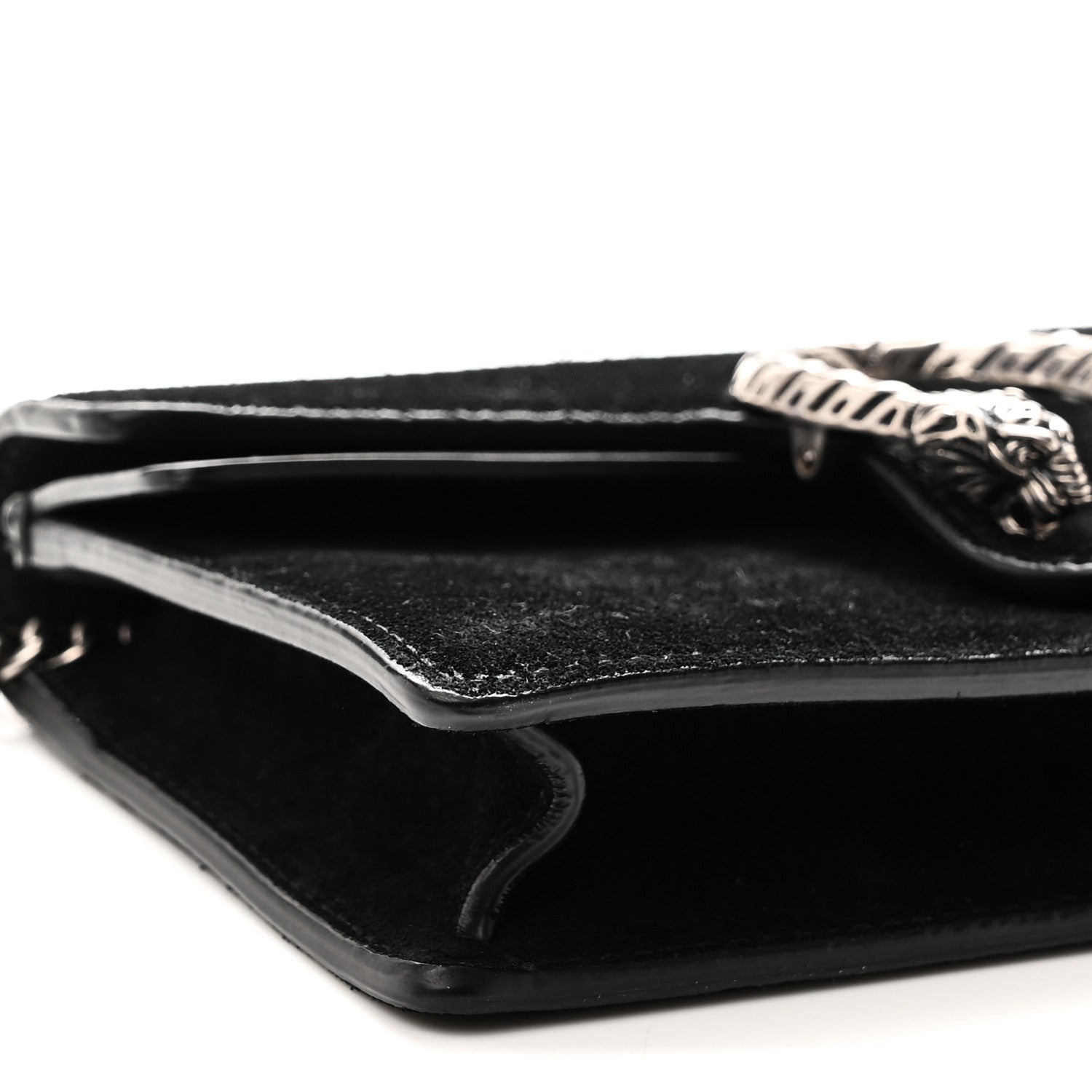 Gucci Suede Super Mini Dionysus Shoulder Bag Black 8 of 9