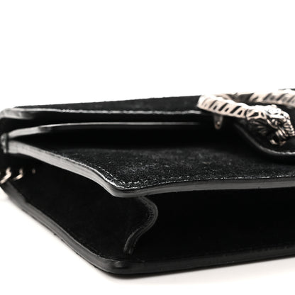 Gucci Suede Super Mini Dionysus Shoulder Bag Black 8 of 9