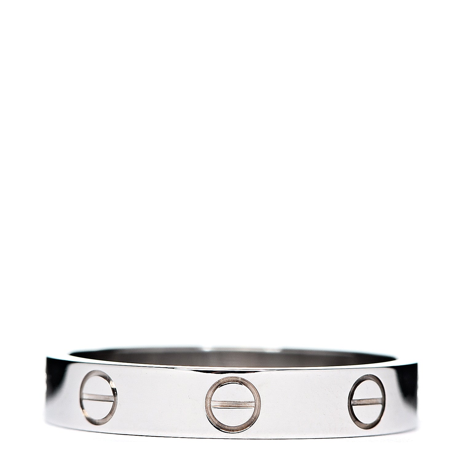 Cartier 18K White Gold 3.5mm LOVE Wedding Band Ring 55 7.25 2 of 4