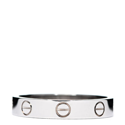 Cartier 18K White Gold 3.5mm LOVE Wedding Band Ring 55 7.25 2 of 4