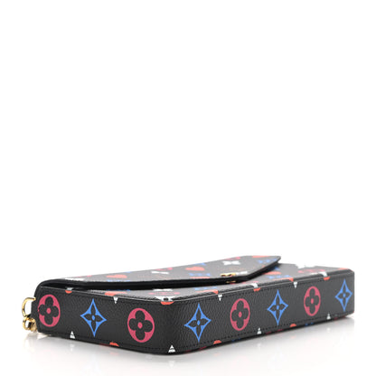 Louis Vuitton Game On Felicie Chain Wallet Black 5 of 12