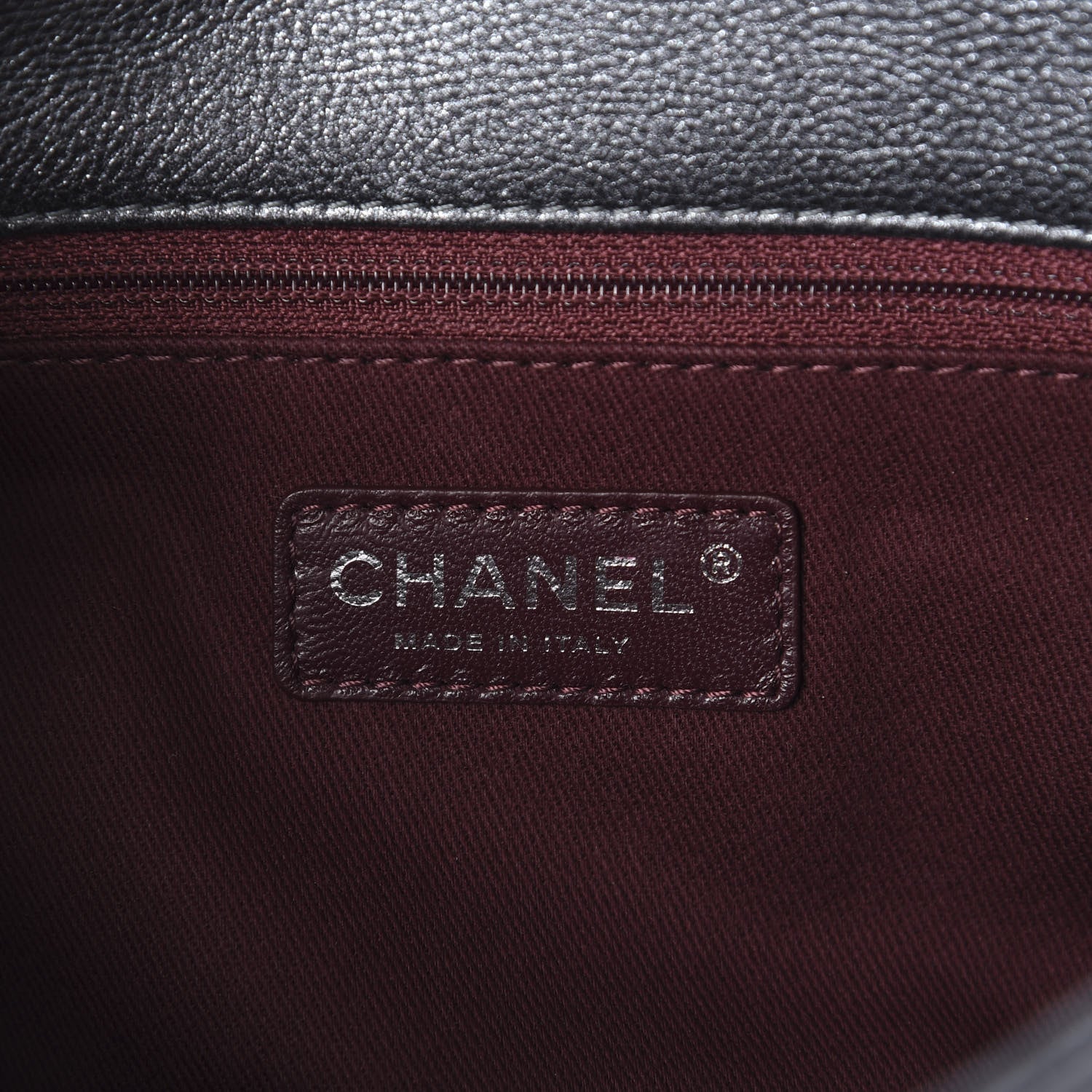 Chanel Metallic Calfskin Quilted Medium CC Eyelet Flap Dark Silver 6 of 10