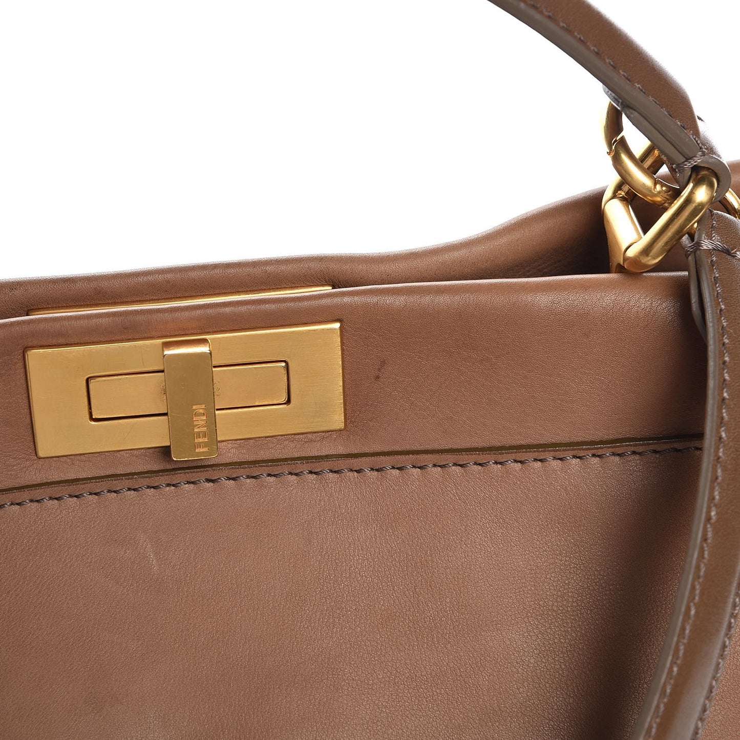 Vitello Saddle Large Peekaboo Iconic Satchel Moro