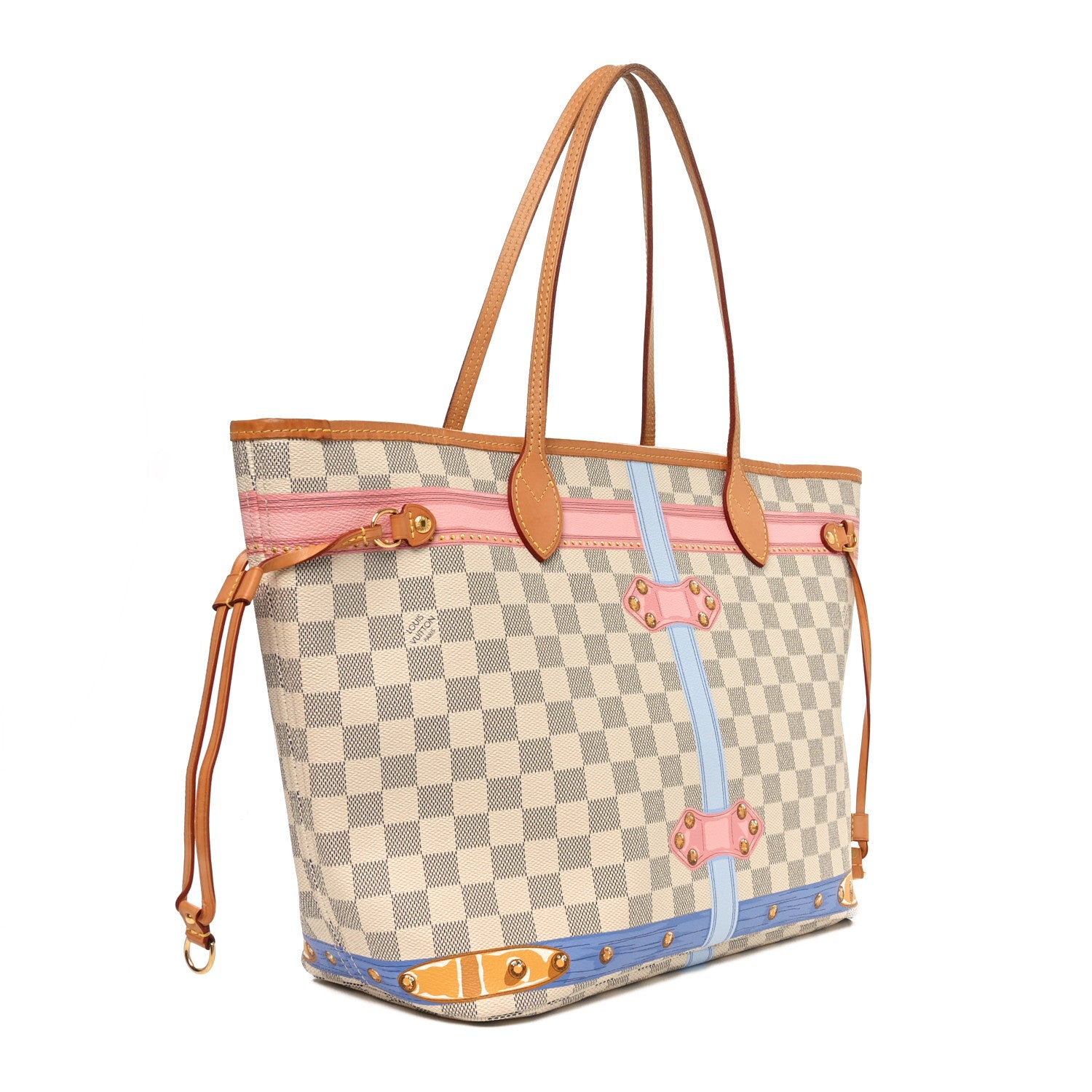 Louis Vuitton Damier Azur Summer Trunks Neo Neverfull MM 3 of 11