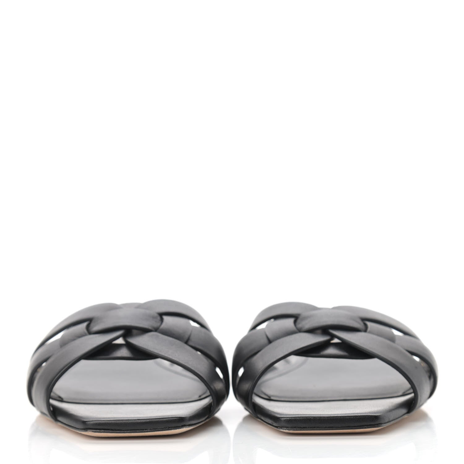 Saint Laurent Calfskin Nu Pied 05 Slide Sandals 35 Black 2 of 10