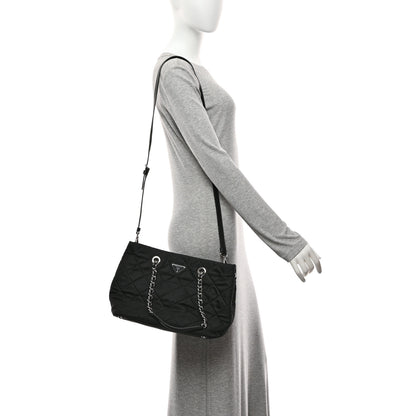 Prada Nylon Tessuto Impuntu Quilted Tote Black 2 of 10