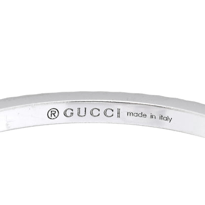 Gucci 18K White Gold Running G Charm Ring 51 5.75 4 of 5