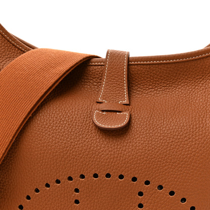 Hermes Taurillon Clemence Evelyne III GM Gold 8 of 10
