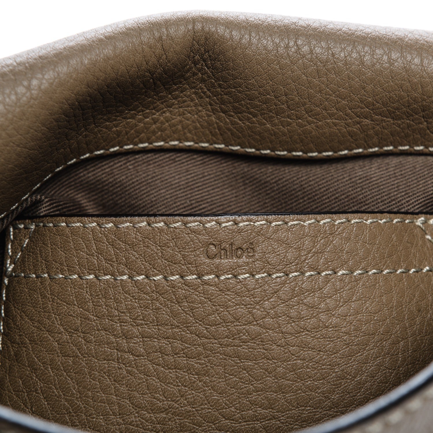 Chloe Calfskin Mini Marcie Round Crossbody Bag Nut 7 of 8