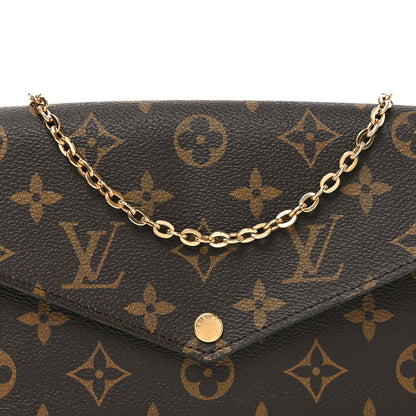 Louis Vuitton Monogram My LV World Tour Pochette Felicie Chain Wallet Black 9 of 11