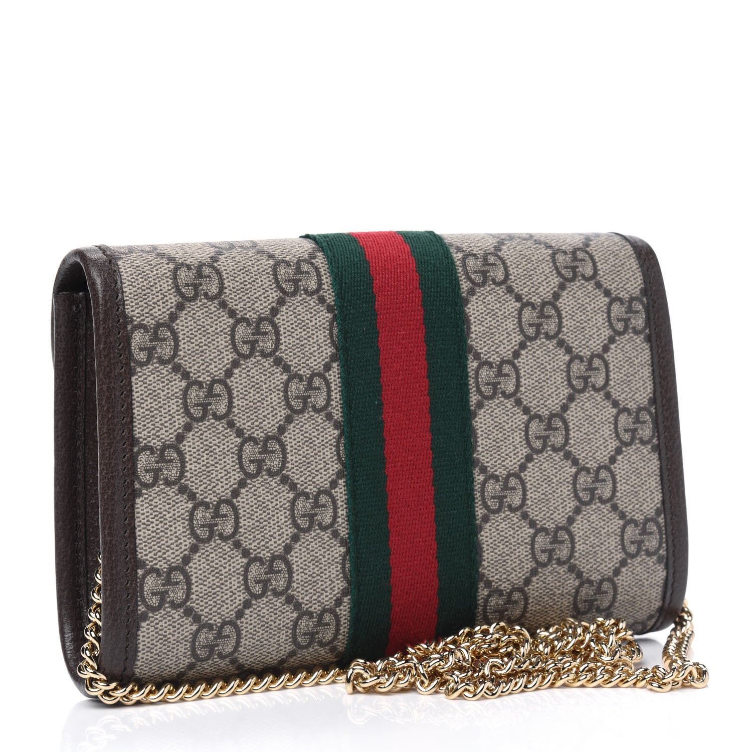 Gucci GG Supreme Monogram Web Mini Rajah Slim Flap Shoulder Bag Beige New Acero 1 of 4