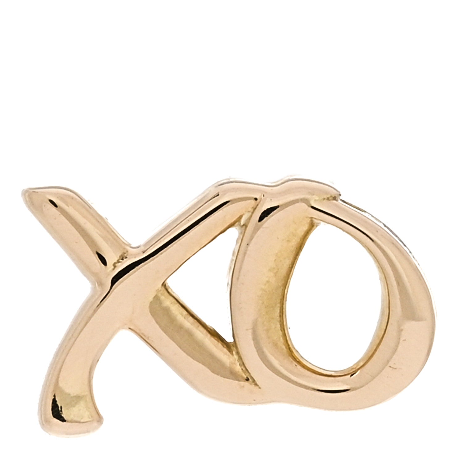 Tiffany 18K Yellow Gold Paloma's Graffiti Love and Kisses Single Earring 1 of 3